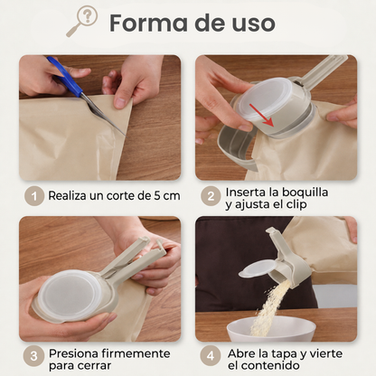 Clip Sellador con Boquilla