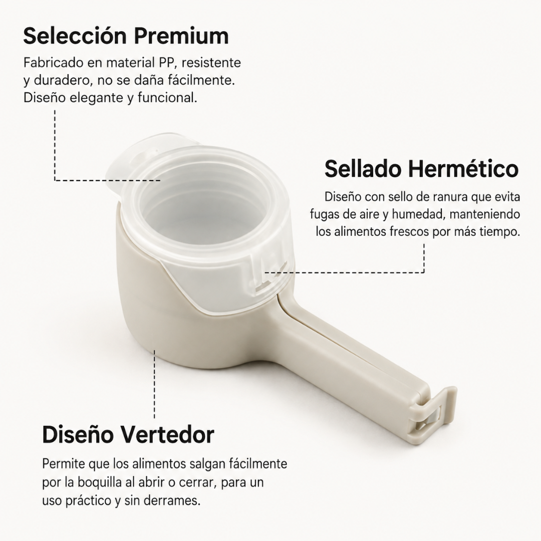 Clip Sellador con Boquilla